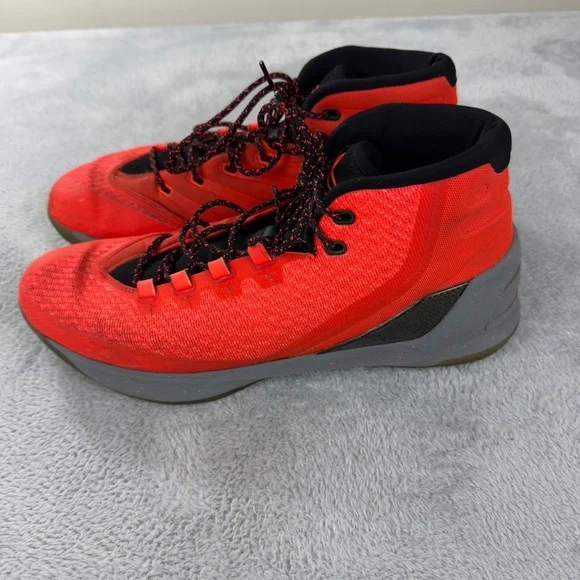 Under Armour Curry 3 Bolt Orange Athletic Shoes Mens Size 13